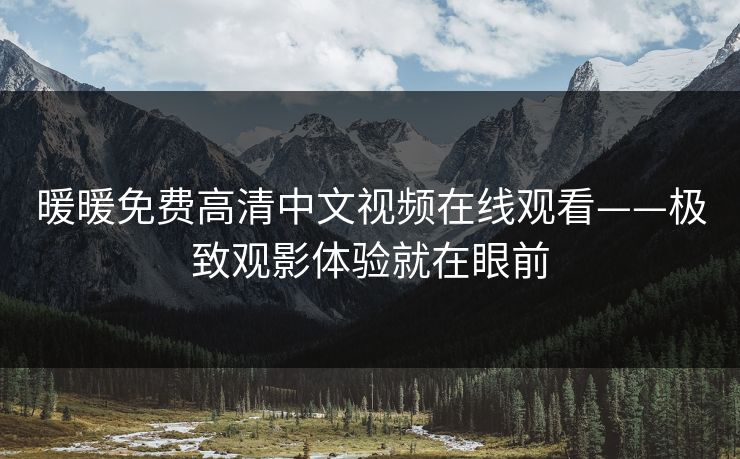 暖暖免费高清中文视频在线观看——极致观影体验就在眼前
