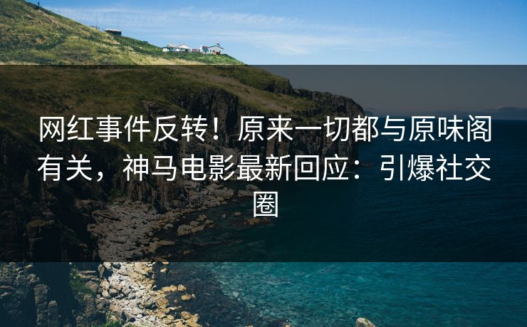 网红事件反转！原来一切都与原味阁有关，神马电影最新回应：引爆社交圈